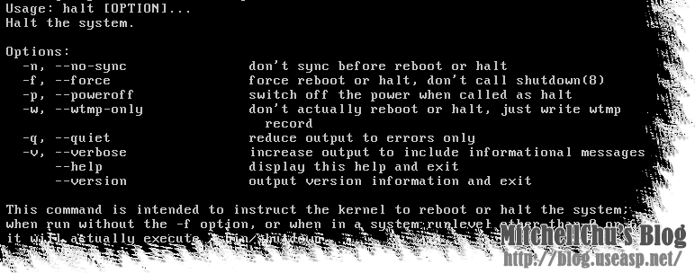 Linux CentOS halt命令